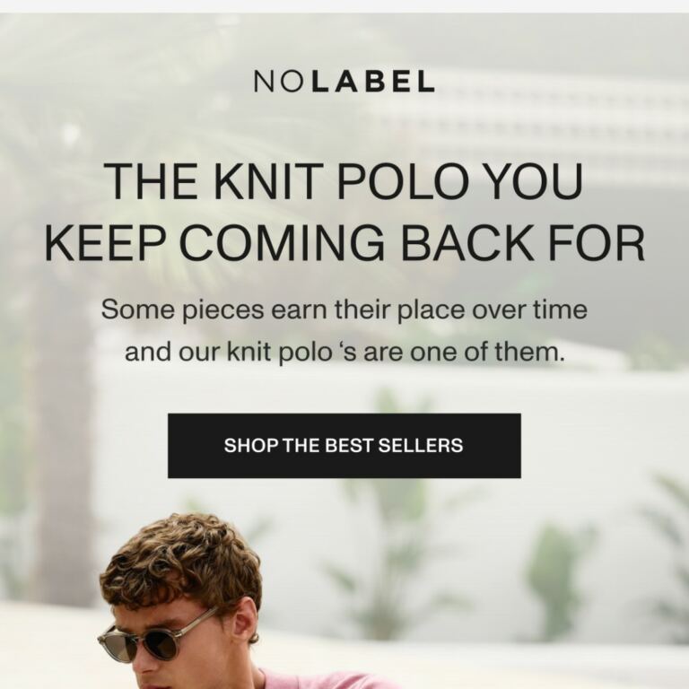 The knit polo you keep coming back for - newsletter screenshot