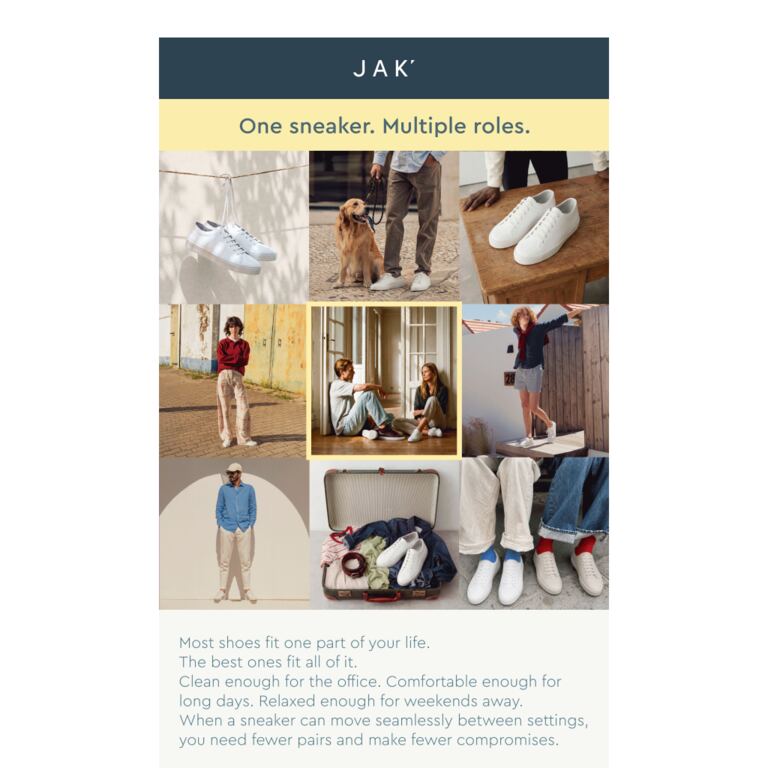 One sneaker. multiple roles. - newsletter screenshot