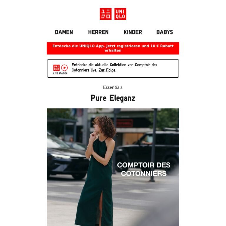 Eleganz aus Frankreich - newsletter screenshot