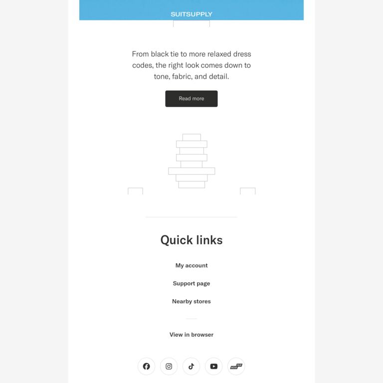 A Guide To Wedding Dressing - newsletter screenshot