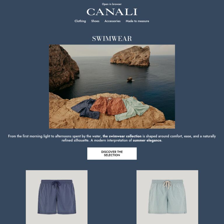 Tailored for summer - newsletter screenshot