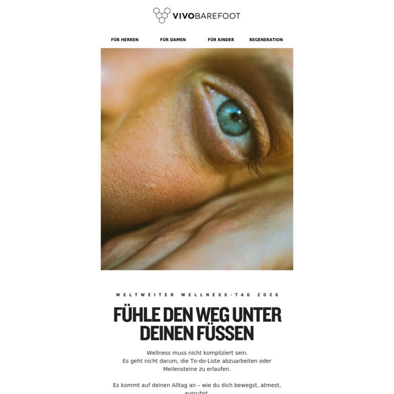 Nimm dir kurz Zeit für dich – geht auf uns. - newsletter screenshot