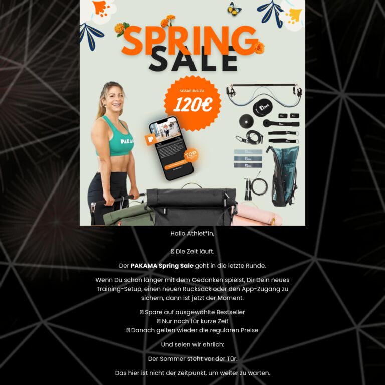 🚨 Die Frühlings-Deals verschwinden bald - newsletter screenshot