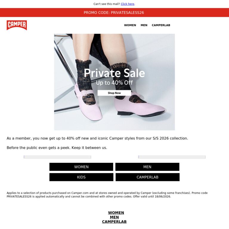 Members first. Everyone else later. - newsletter screenshot