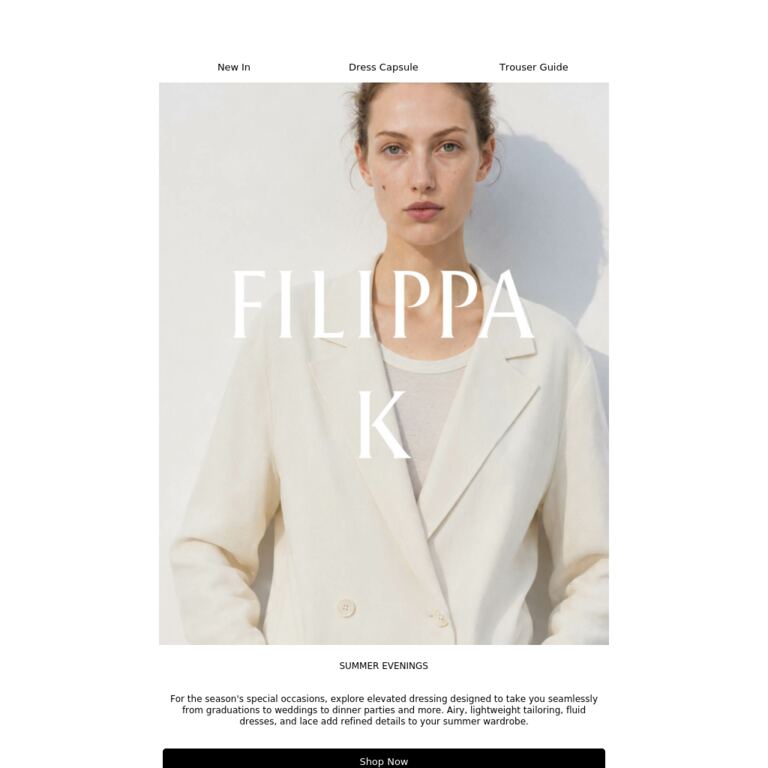 The Perfect Summer Wardrobe - newsletter screenshot