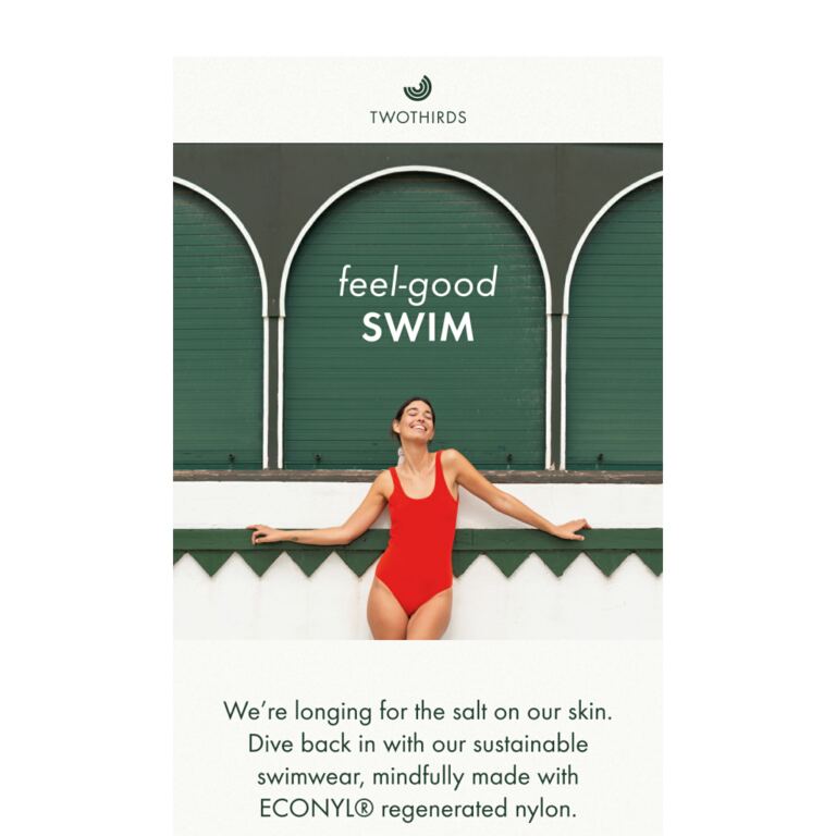 Feel-good swim is back - newsletter screenshot