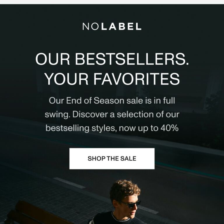 Shop our most-loved styles at up to 40% off - newsletter screenshot