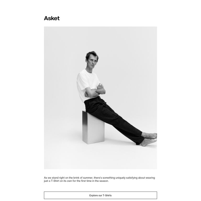 Short-sleeve season - newsletter screenshot