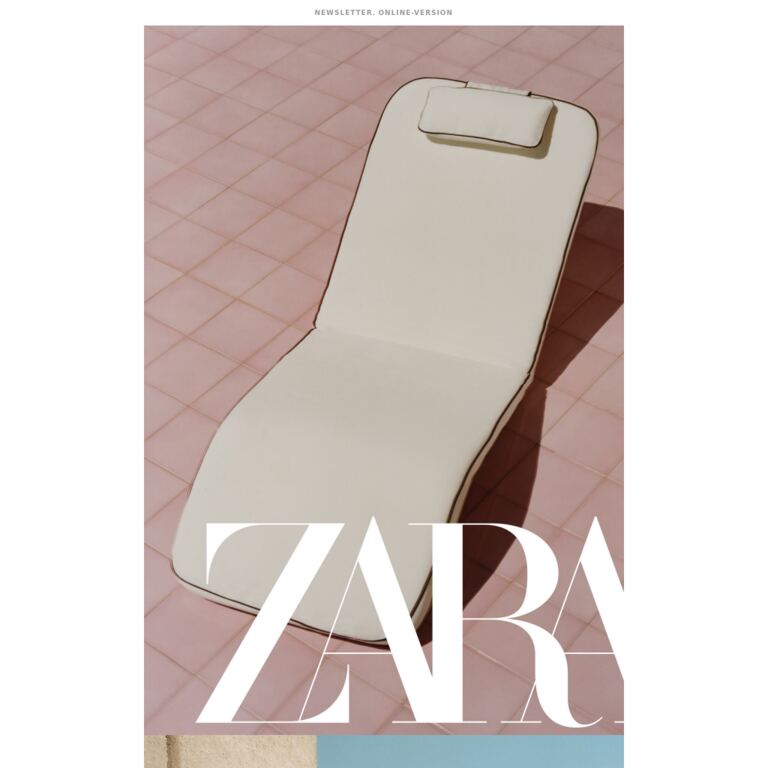 Zara Home | The Summer Edit - newsletter screenshot