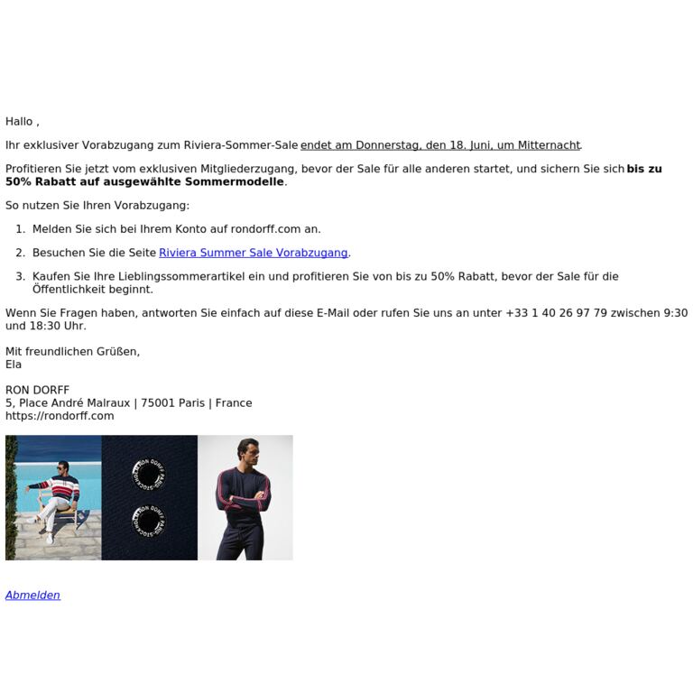 Bis zu 50% Rabatt | Ihr Mitglieder-Vorabzugang endet bald - newsletter screenshot