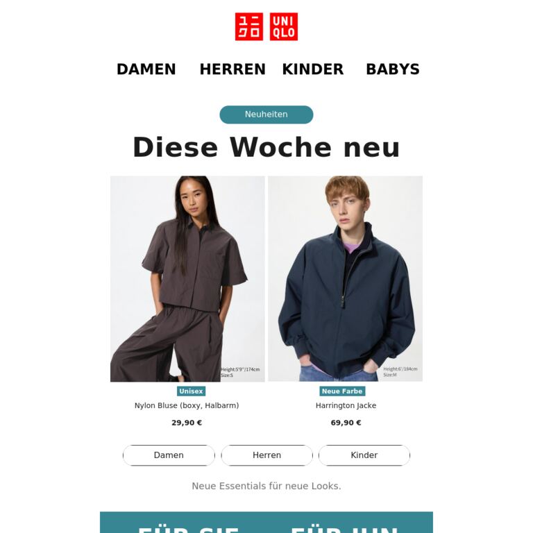 Neu | Barrel Leg Hosen in verschiedenen Längen	 - newsletter screenshot