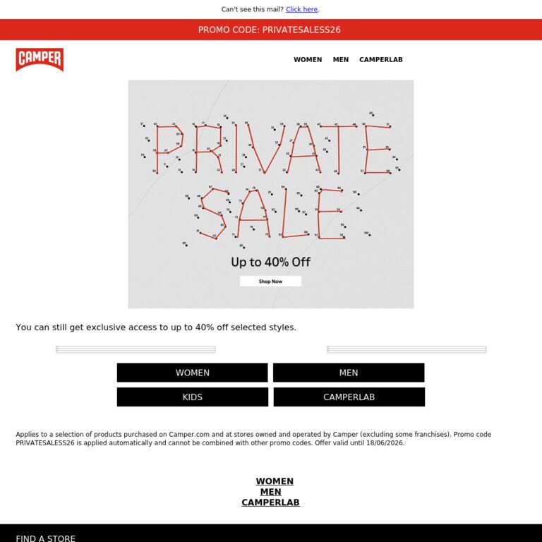 Up to 40% off. Before it goes public… - newsletter screenshot