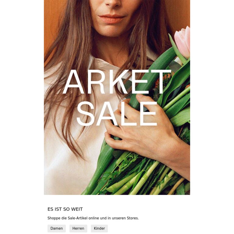 STARTSCHUSS IM SALE - newsletter screenshot