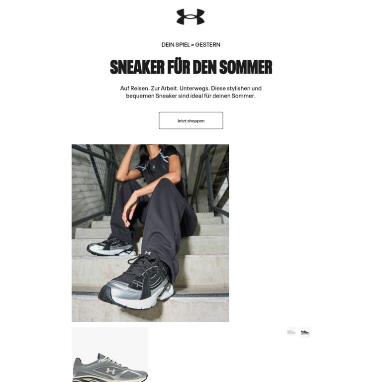 Sneaker = ein absolutes Muss für den Sommer - newsletter screenshot