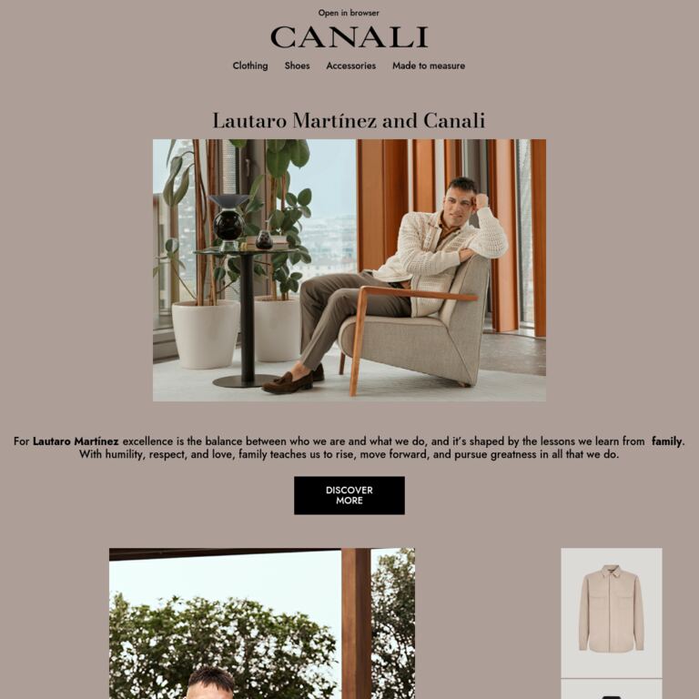 Lautaro Martínez and Canali - newsletter screenshot