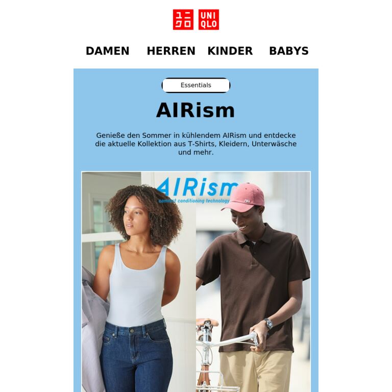 Die Antwort auf heiße Tage - newsletter screenshot