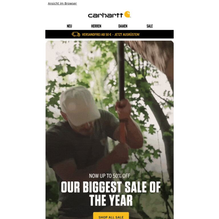 Our biggest sale of the year is ON - newsletter screenshot