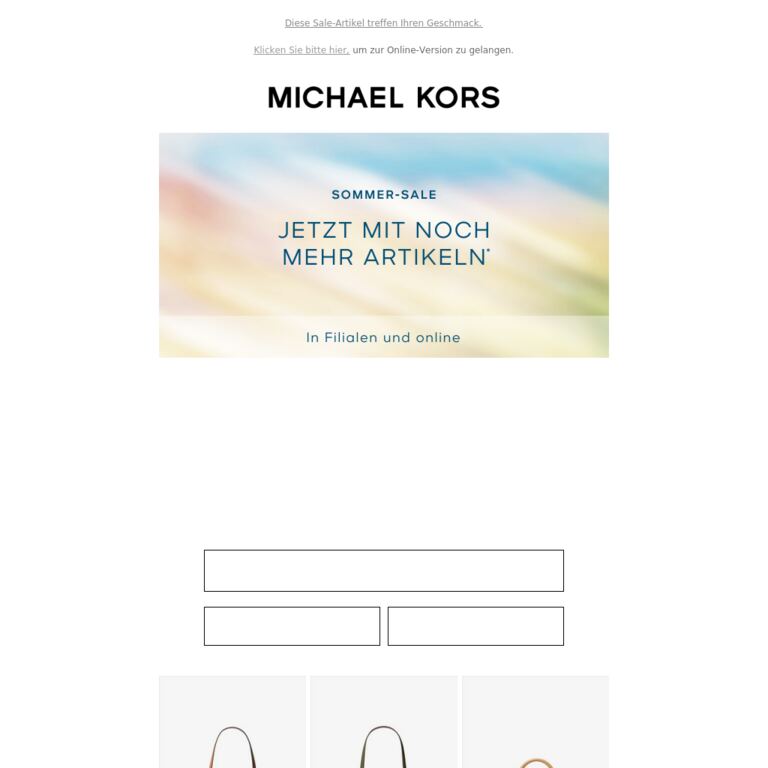 Neu im Sale: Trendtaschen und -schuhe - newsletter screenshot