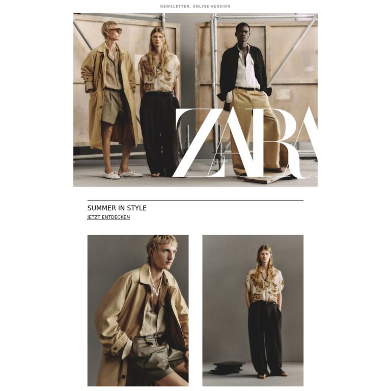 Herren | Summer in Style - newsletter screenshot