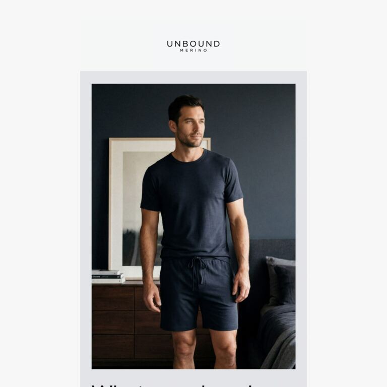 Introducing Sleepwear for Men 💤 - newsletter screenshot