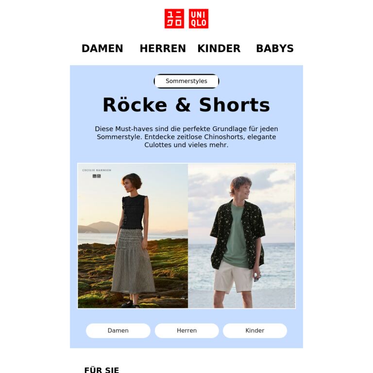 Der Sommerklassiker | Chinoshorts - newsletter screenshot