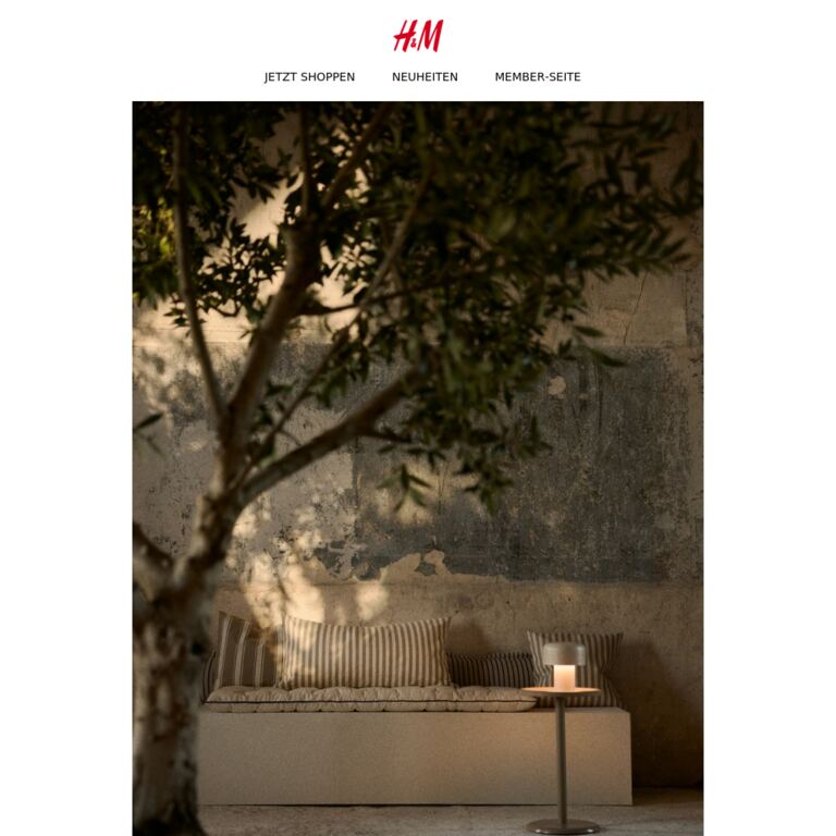 H&M HOME | Outdoor-Living - newsletter screenshot