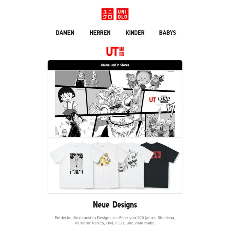 Neu bei UT | Naruto, Ruffy und mehr - newsletter screenshot