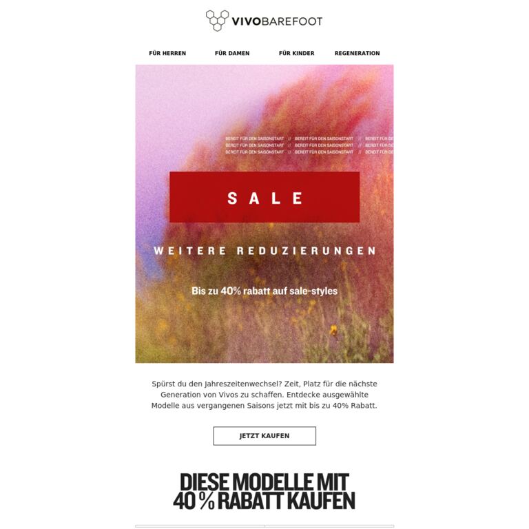SALE | Bis zu 40% Rabatt auf sale-styles - newsletter screenshot