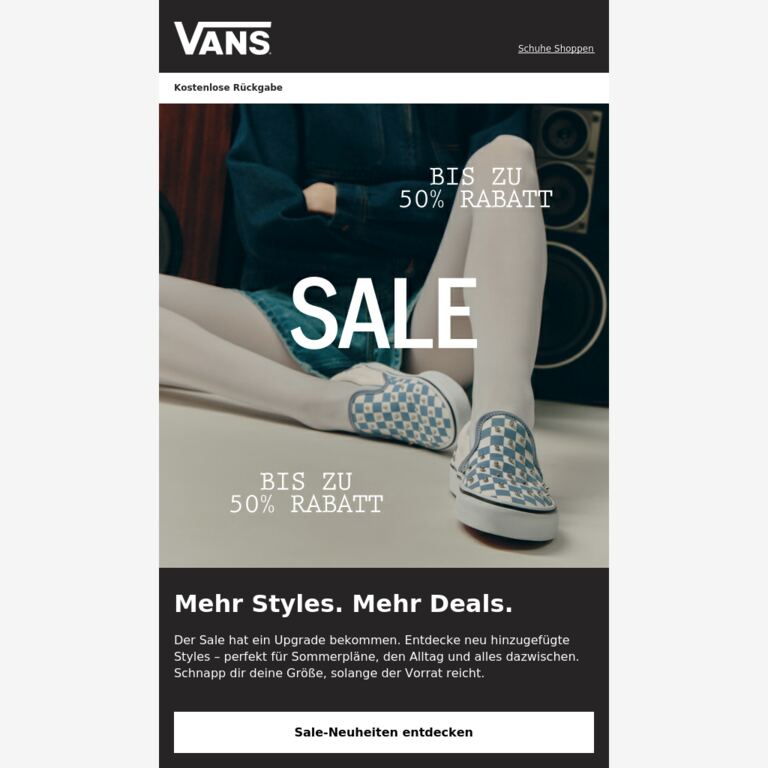 Neue Sale-Styles gerade reingekommen - newsletter screenshot
