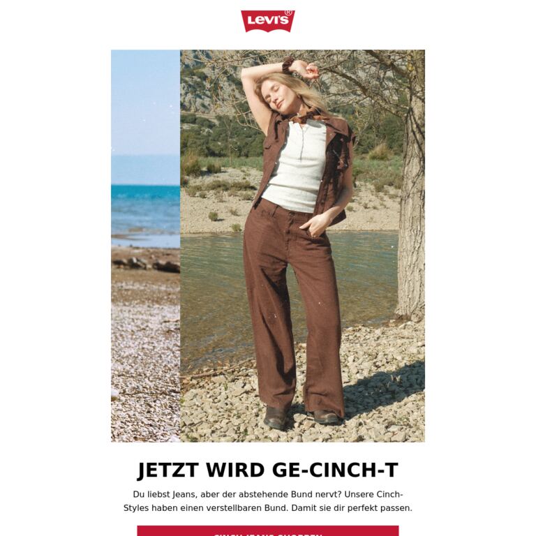 Lightweight Cinch-Styles für den Sommer - newsletter screenshot