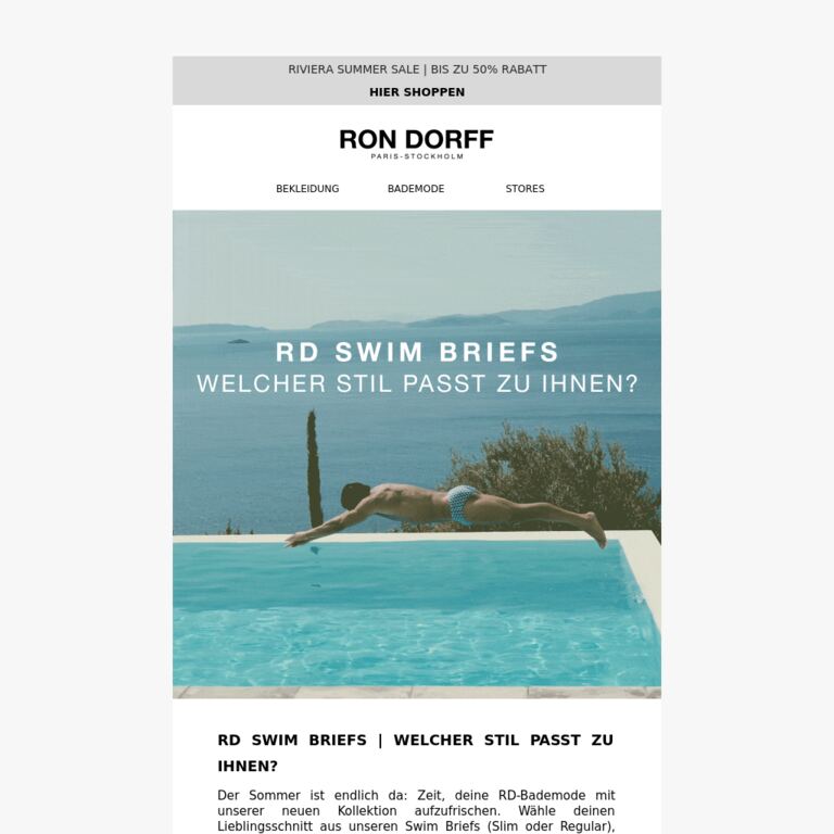 Ihr RD Swim-Stil? - newsletter screenshot