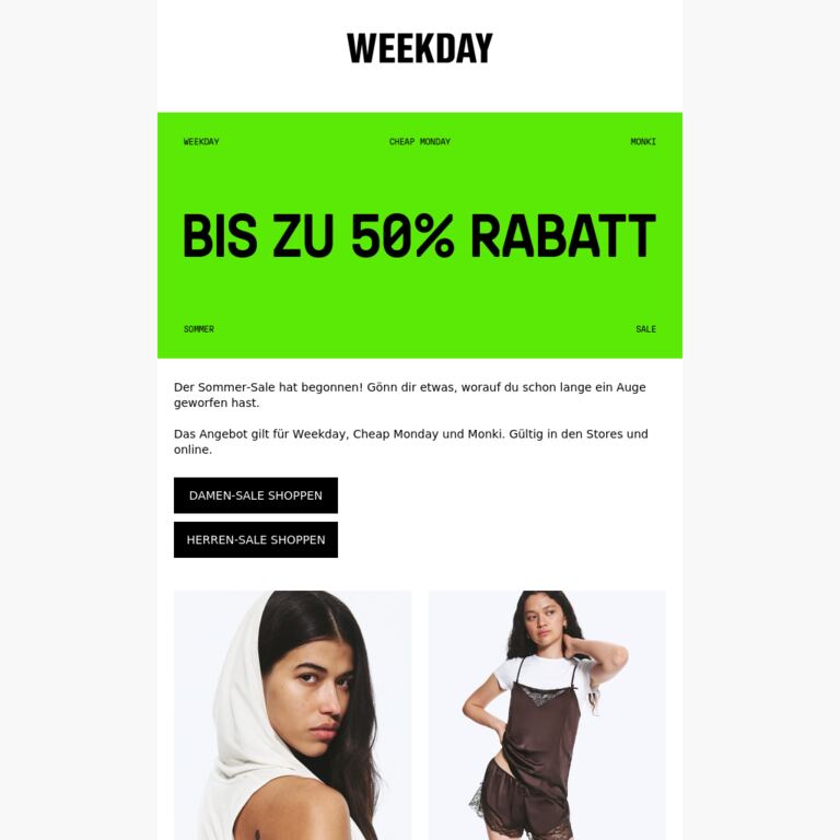 Bis zu 50% Rabatt | Sommer-Sale - newsletter screenshot