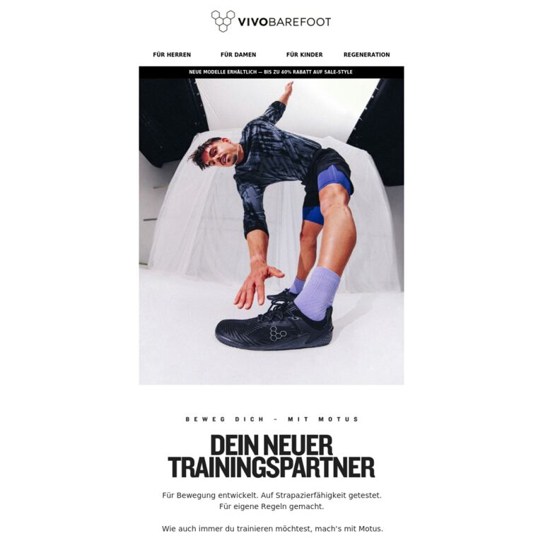 Dein neuer Trainingspartner - newsletter screenshot