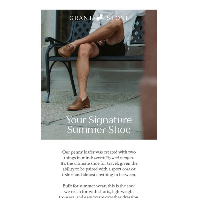 Your Favorite Summer Shoe - newsletter screenshot