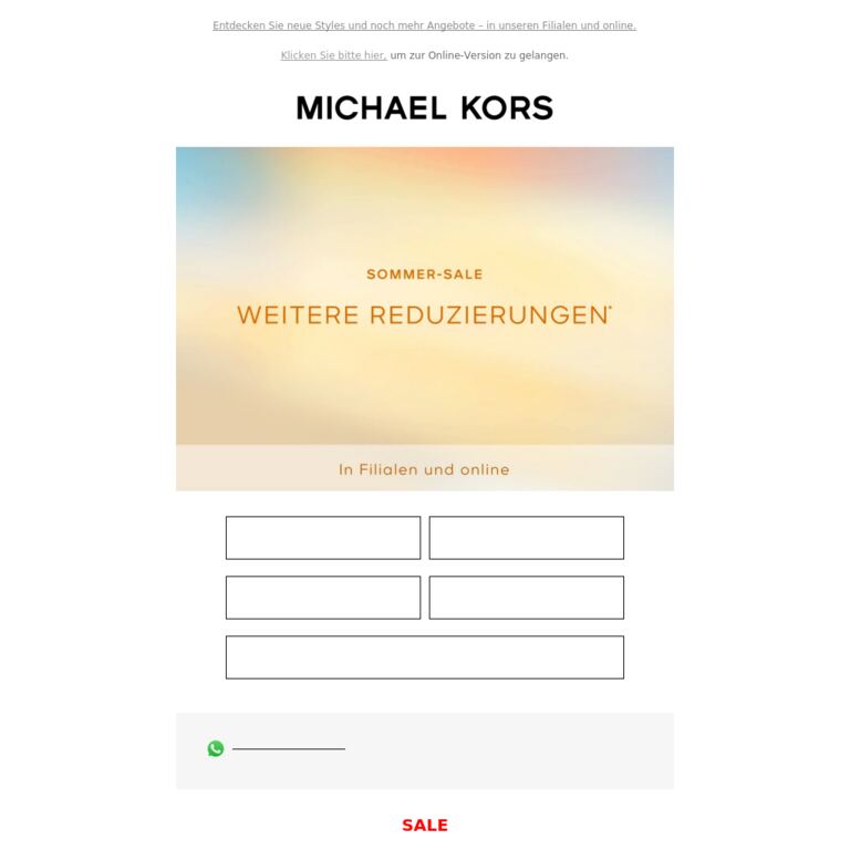 Jetzt im Sale: Weitere Reduzierungen! - newsletter screenshot