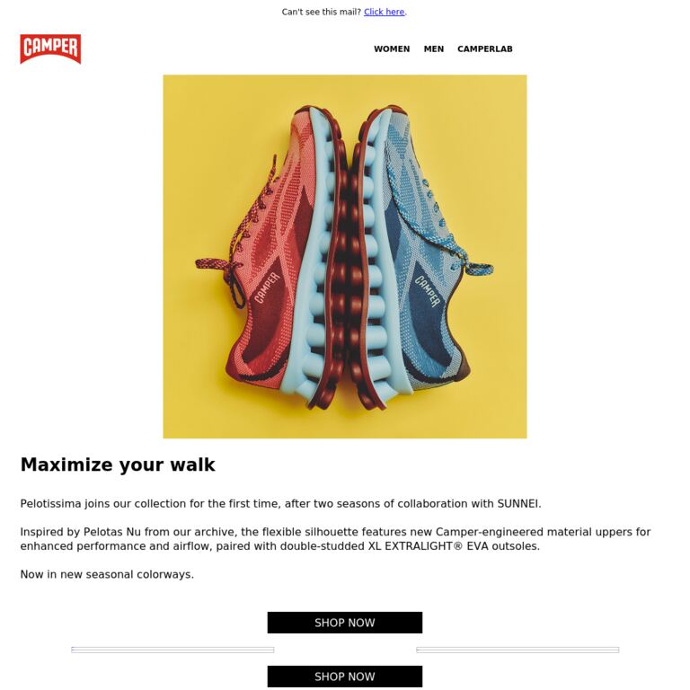 Just Landed: Pelotissima - newsletter screenshot