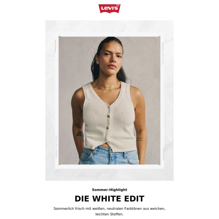 Ein heißer Sommer ganz in Weiß - newsletter screenshot