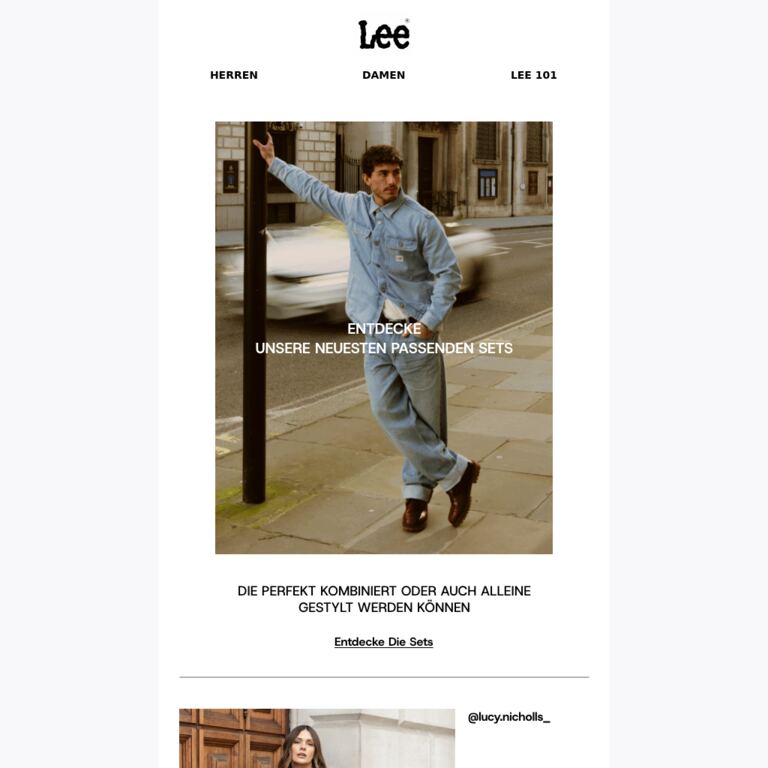 PERFEKTE KOMBIS - newsletter screenshot
