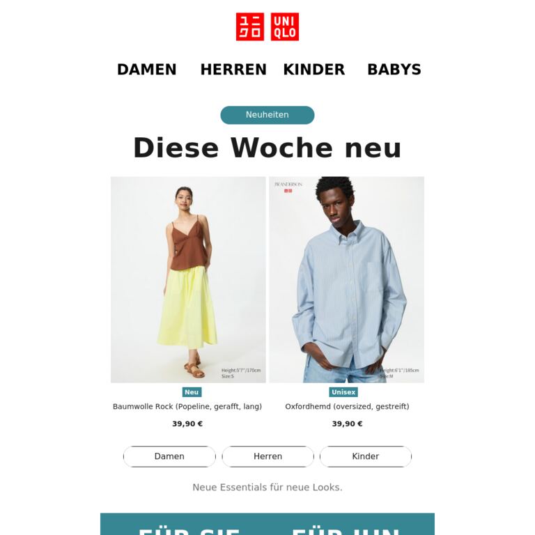 Die Neuheiten der Woche - newsletter screenshot