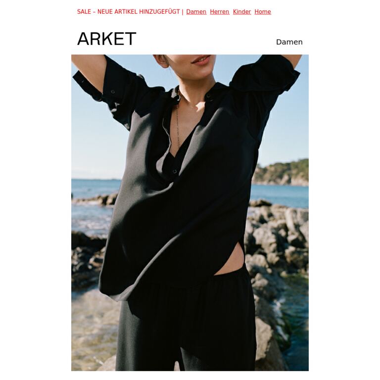 Sets aus Seidensatin - newsletter screenshot