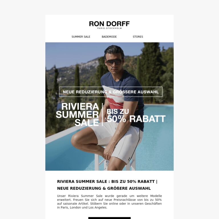 Bis zu 50% Rabatt | Größere Auswahl & neue Reduzierung - newsletter screenshot