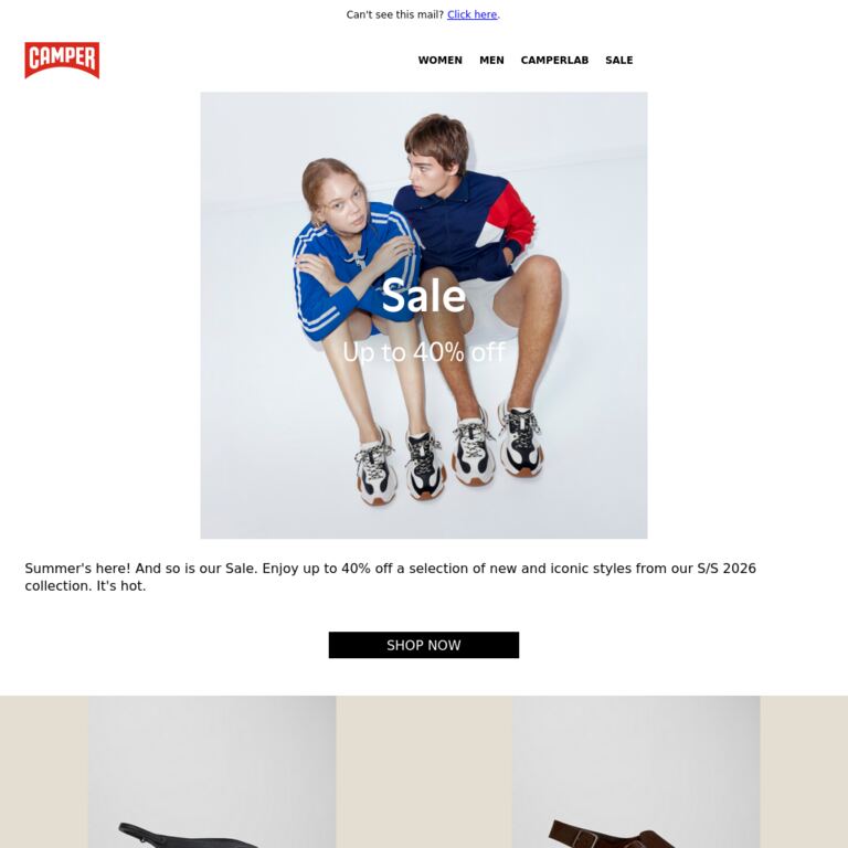 Summer Sale - newsletter screenshot
