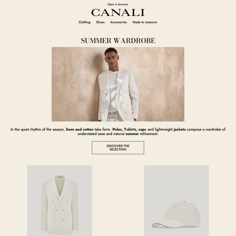 A Lightweight Summer Wardrobe - newsletter screenshot