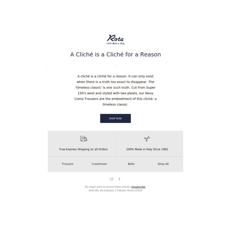 A Cliché is a Cliché for a Reason - newsletter screenshot