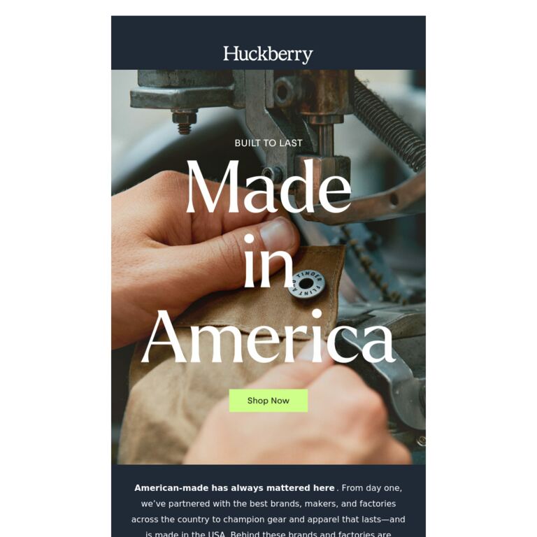 Our #1 American-Made T-Shirt - newsletter screenshot