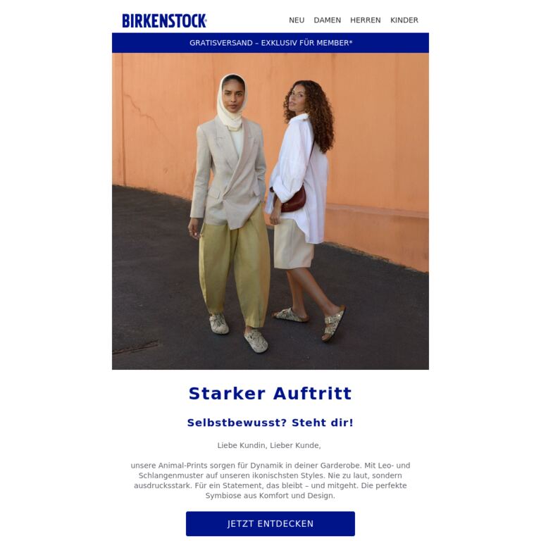 Design trifft Instinkt: Leo & Schlange - newsletter screenshot
