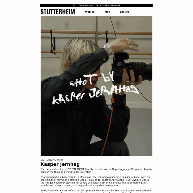 STUTTERHEIM Shot By: Kasper Jernhag - newsletter screenshot