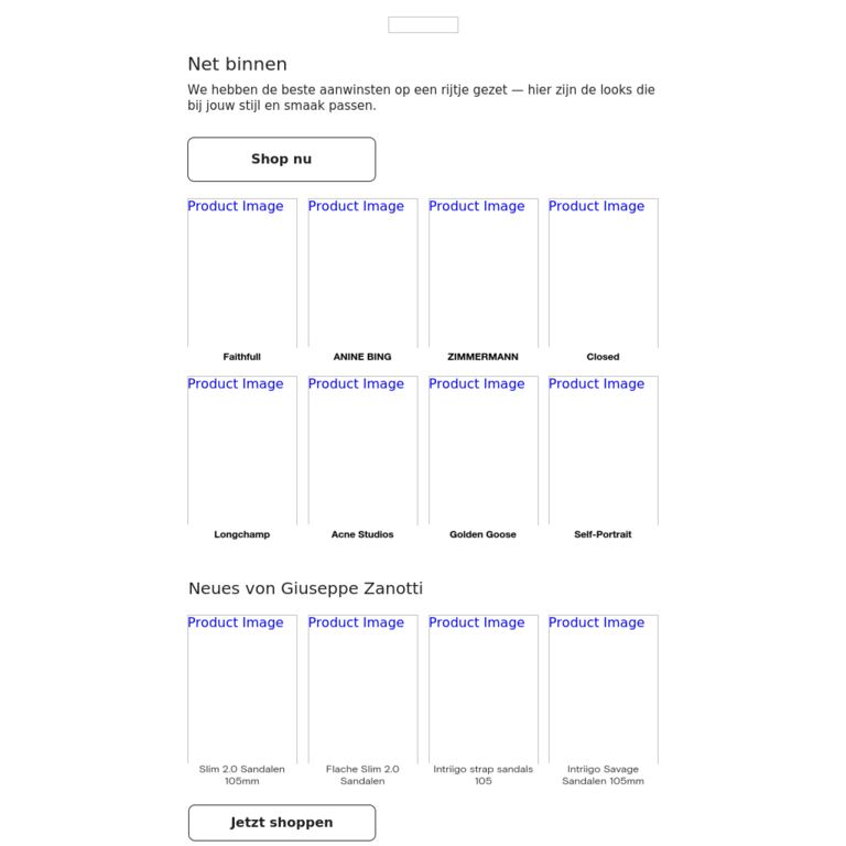 Nieuw binnen, speciaal voor jou - newsletter screenshot