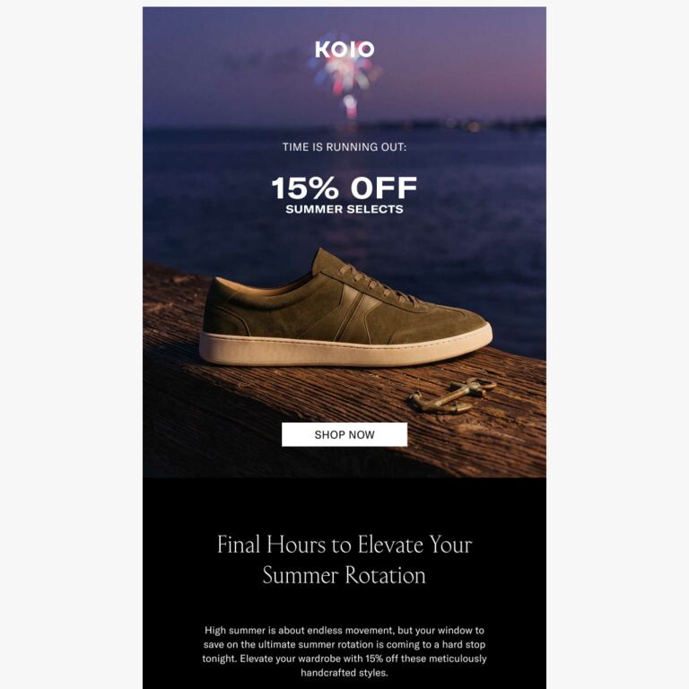 LAST CHANCE: Your 15% Off Disappears Tonight! - newsletter screenshot