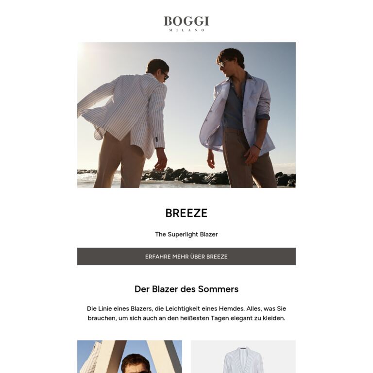 Hast du Breeze schon ausprobiert? - newsletter screenshot